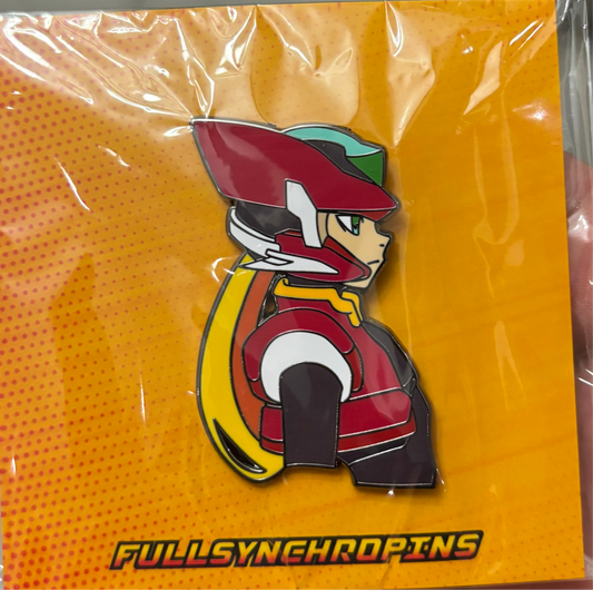 Mega Man Zero Enamel Pin – 2” Hard Enamel Collectible | Red, Orange & Yellow Armor Variants