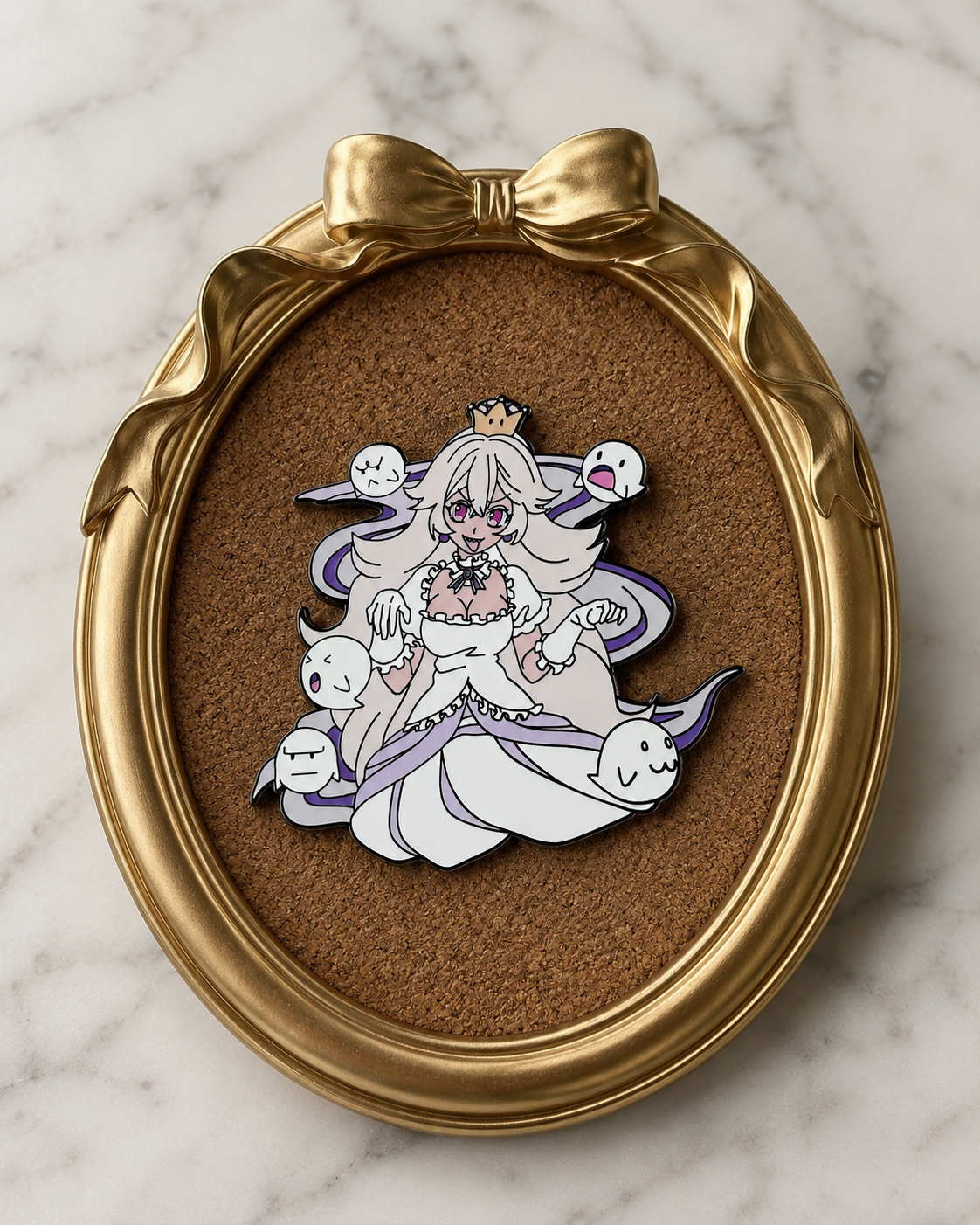 Boosette Enamel Pin – Mario Inspired Ghost Princess Hard Enamel Collector Pin