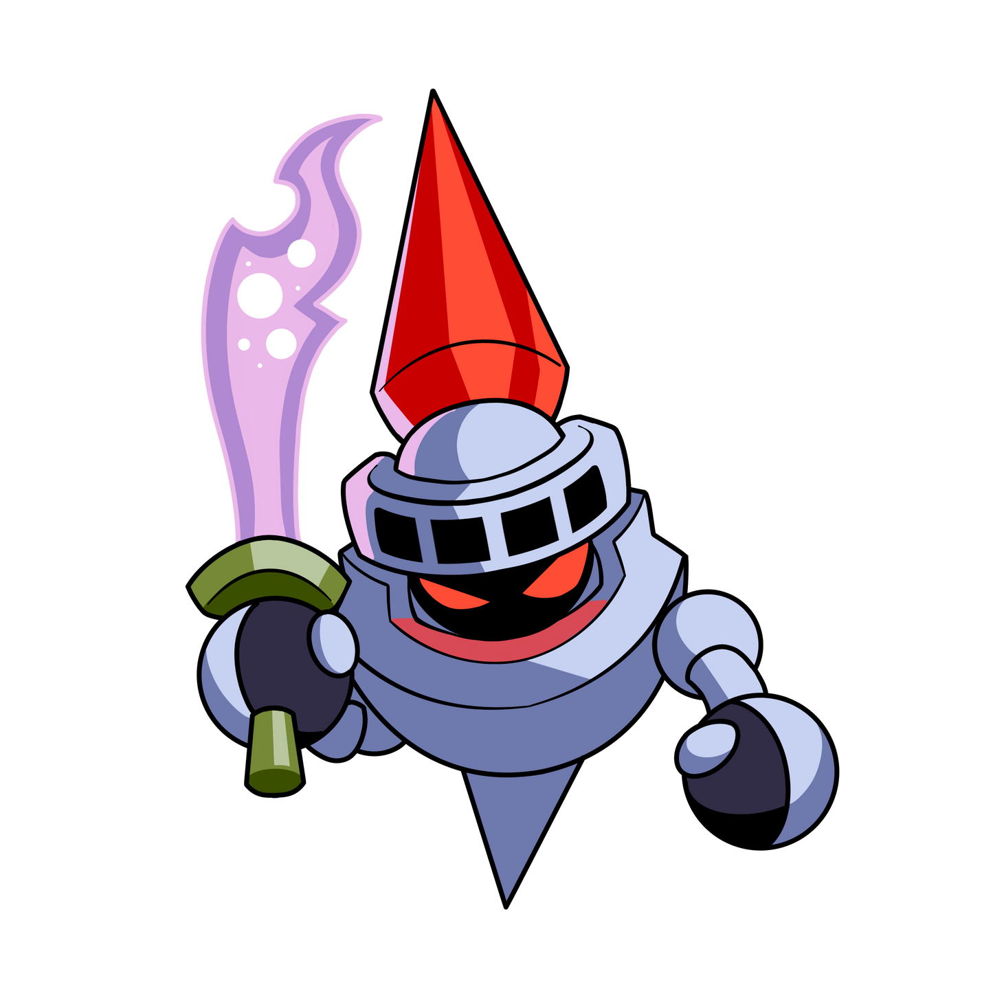 Swordy Virus Enamel Pin – MegaMan Battle Network Fan Collectible