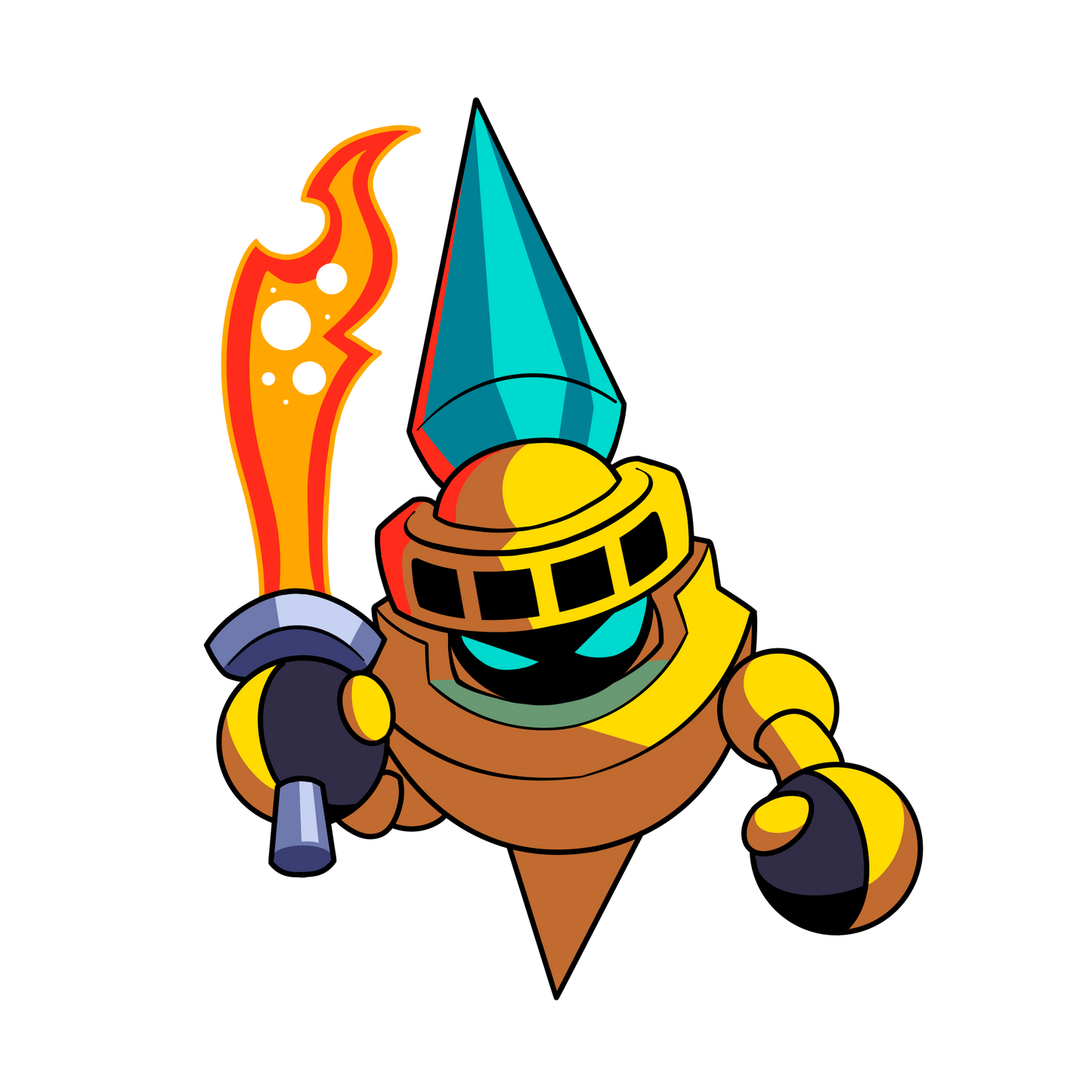 Swordy Virus Enamel Pin – MegaMan Battle Network Fan Collectible