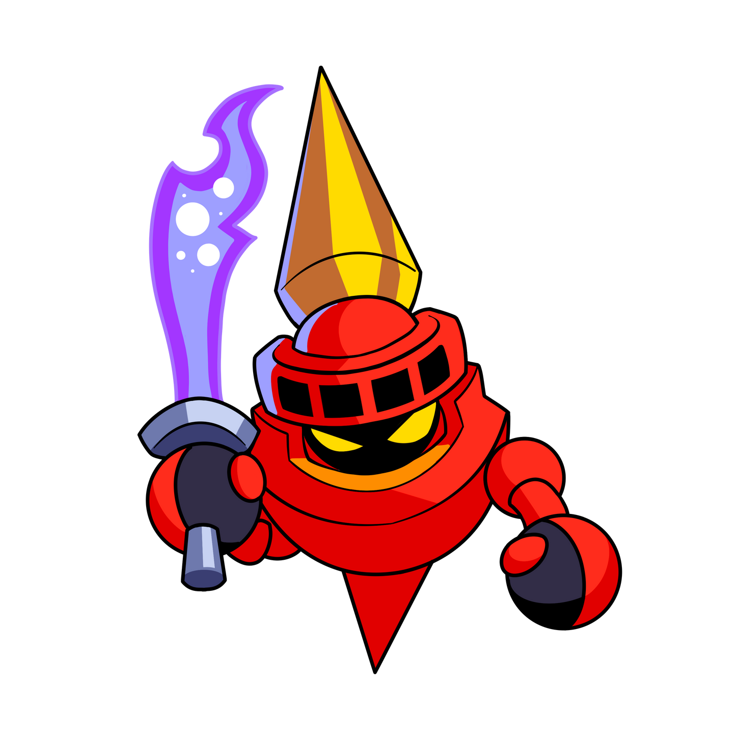 Swordy Virus Enamel Pin – MegaMan Battle Network Fan Collectible