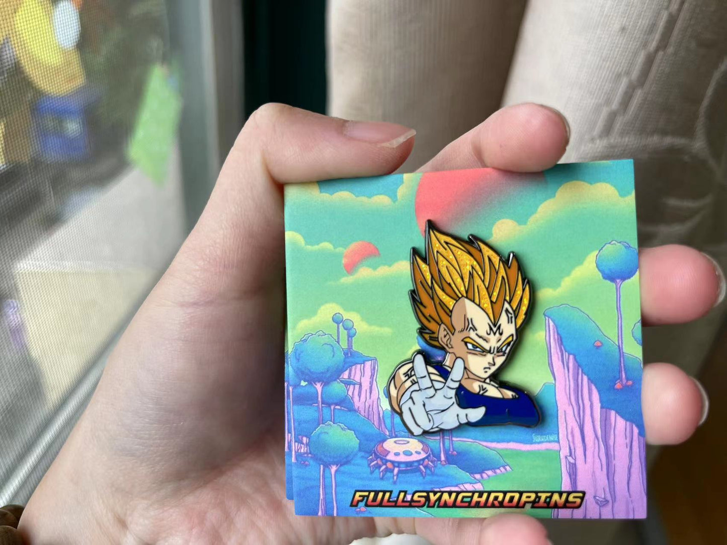 Vegeta Enamel Pin Collection | Dragon Ball Z Super Saiyan Majin to Ultra Ego Forms | 1.5 Inch Glitter Pins on Black Nickel
