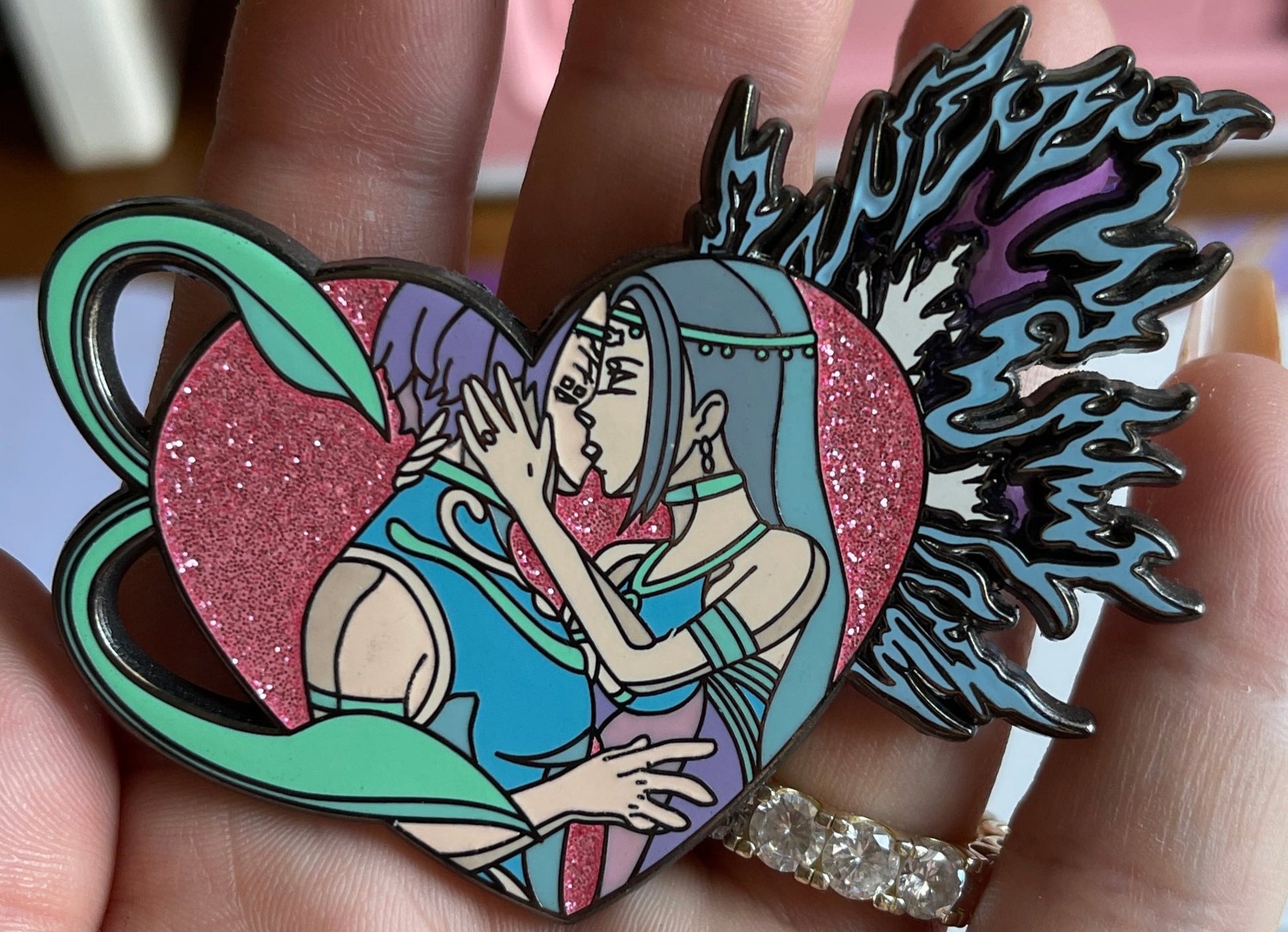 Pastel Glitter Tokyo Ghoul pin