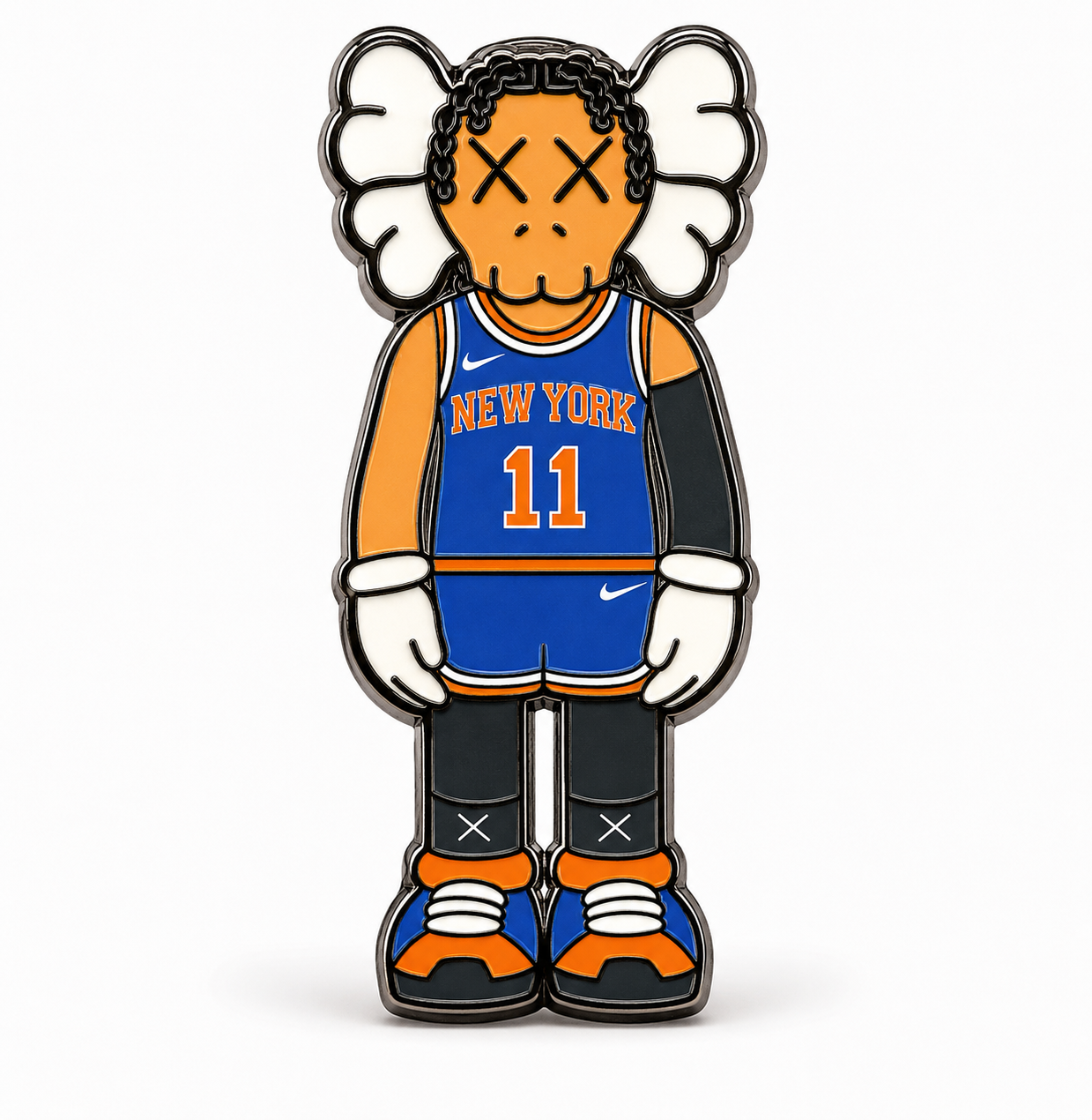 Jalen Brunson KAWS Inspired New York Knicks Enamel Pin