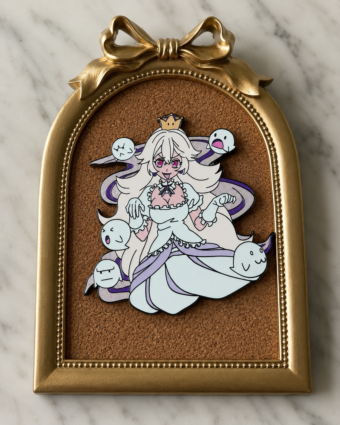 Boosette Enamel Pin – Mario Inspired Ghost Princess Hard Enamel Collector Pin