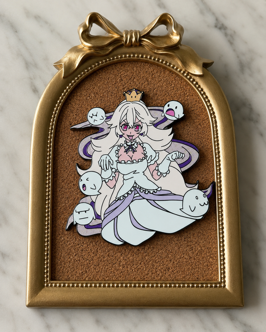Boosette Enamel Pin – Mario Inspired Ghost Princess Hard Enamel Collector Pin