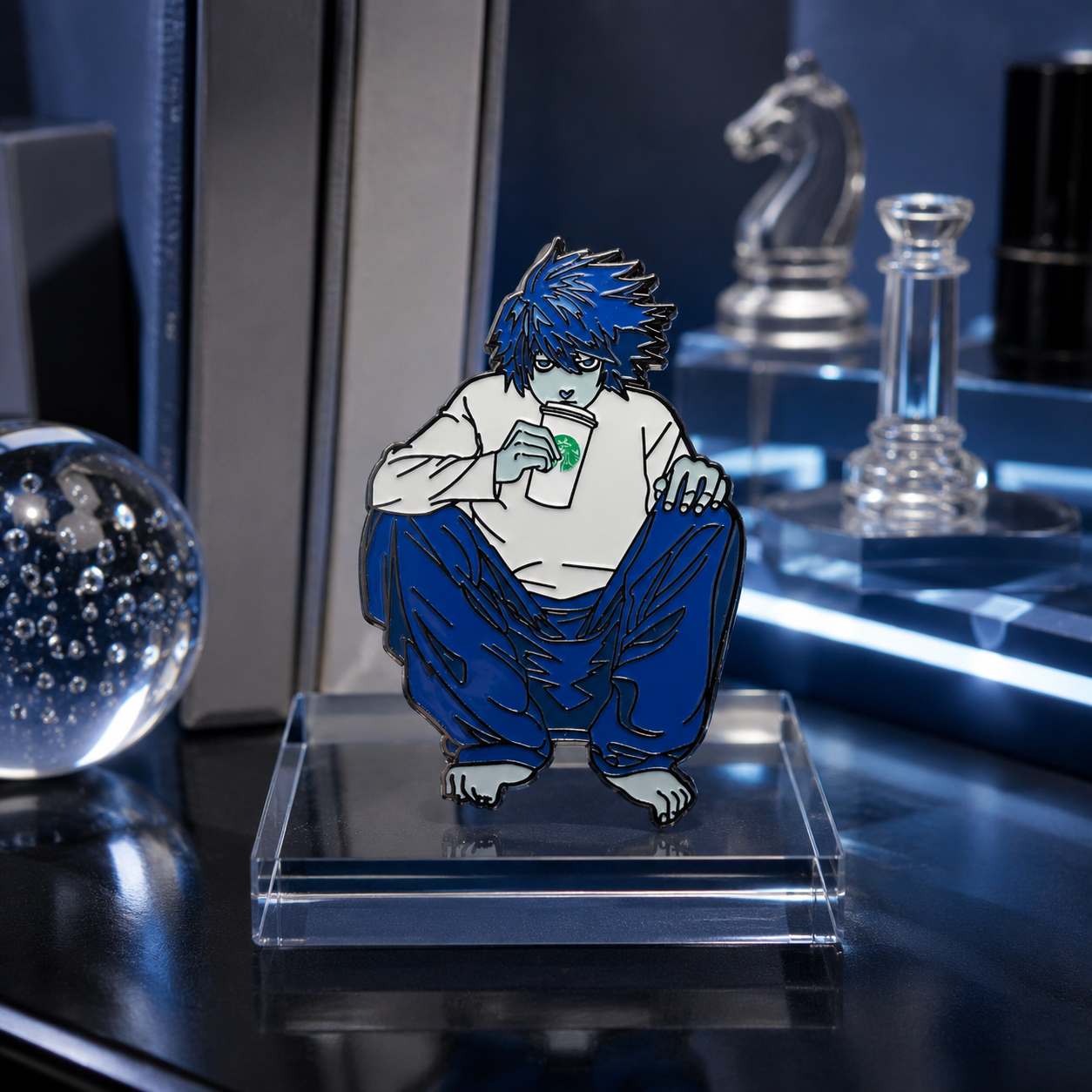 L Death Note Anime Enamel Pin | Detective Anime Collector Pin