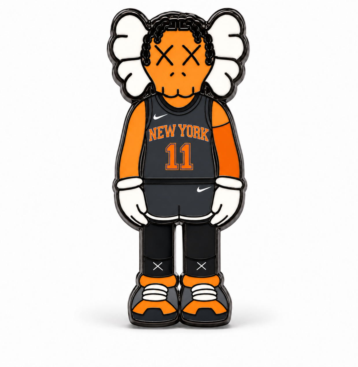 Jalen Brunson KAWS Inspired New York Knicks Enamel Pin