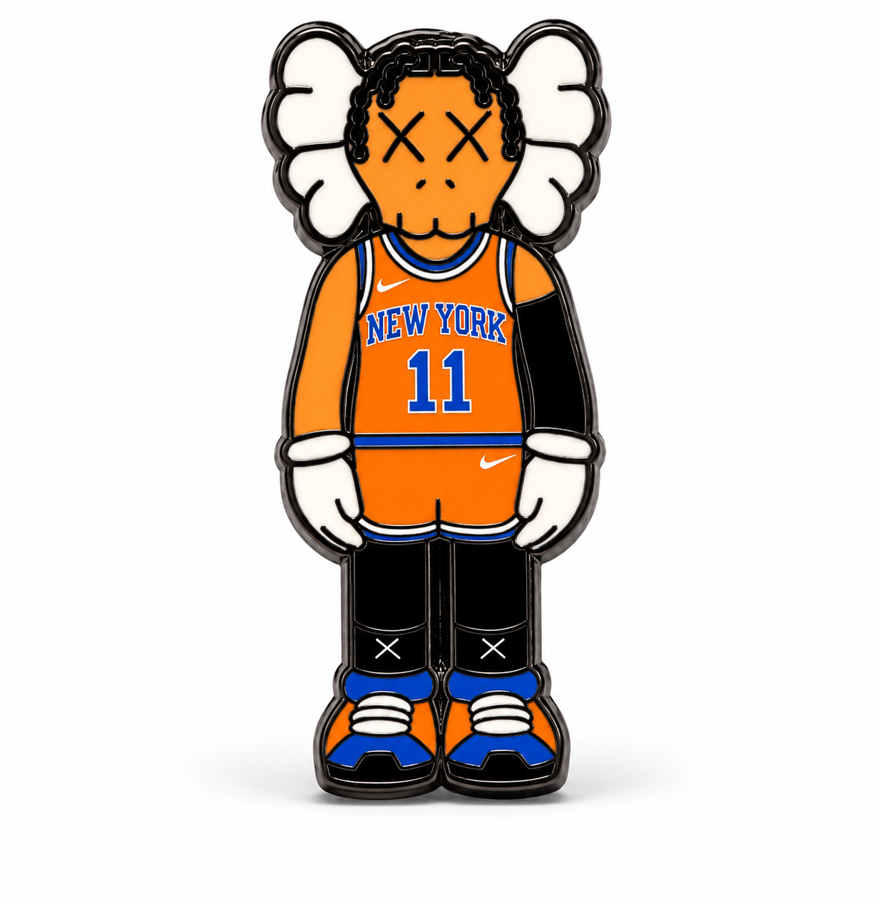 Jalen Brunson KAWS Inspired New York Knicks Enamel Pin