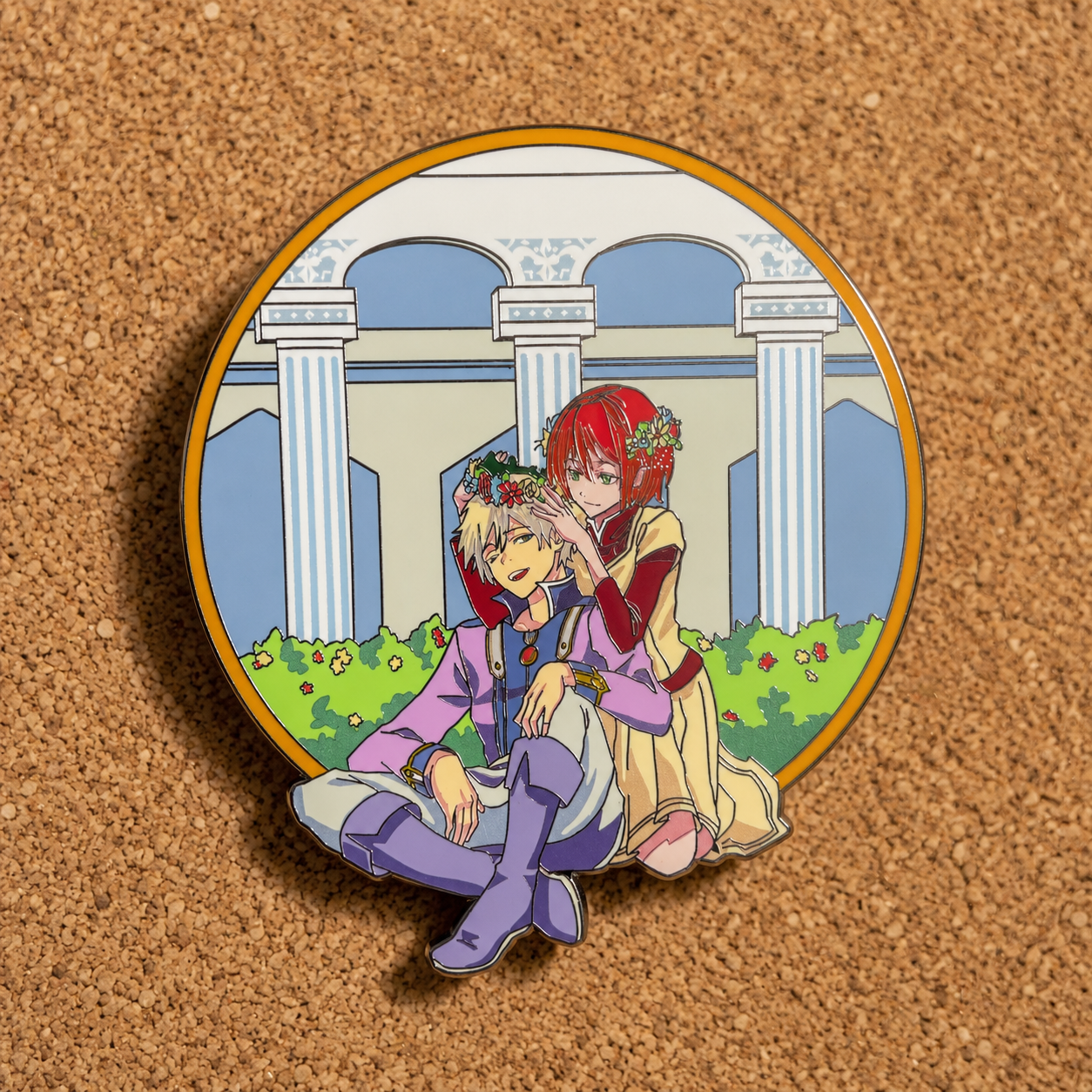 Snow white with the red hair anime pin