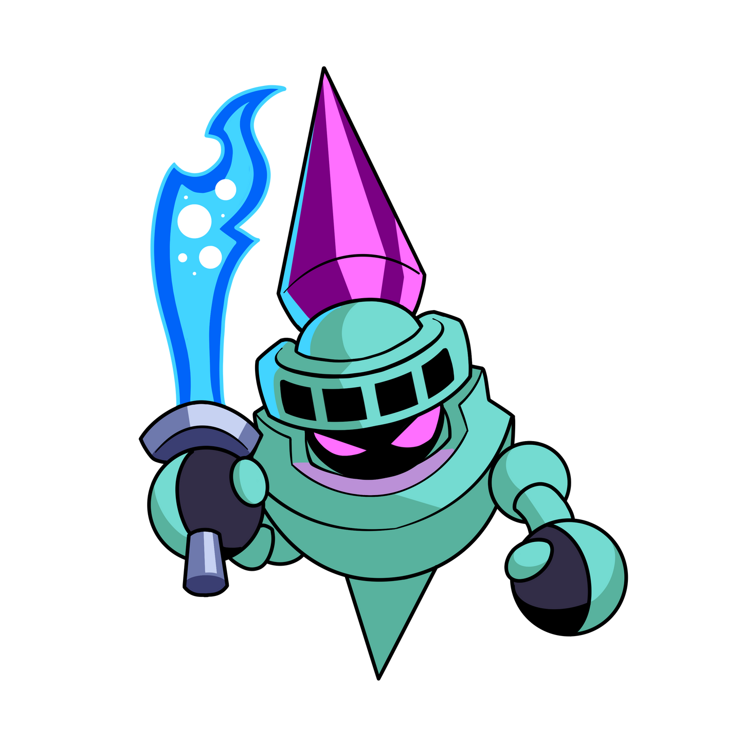 Swordy Virus Enamel Pin – MegaMan Battle Network Fan Collectible