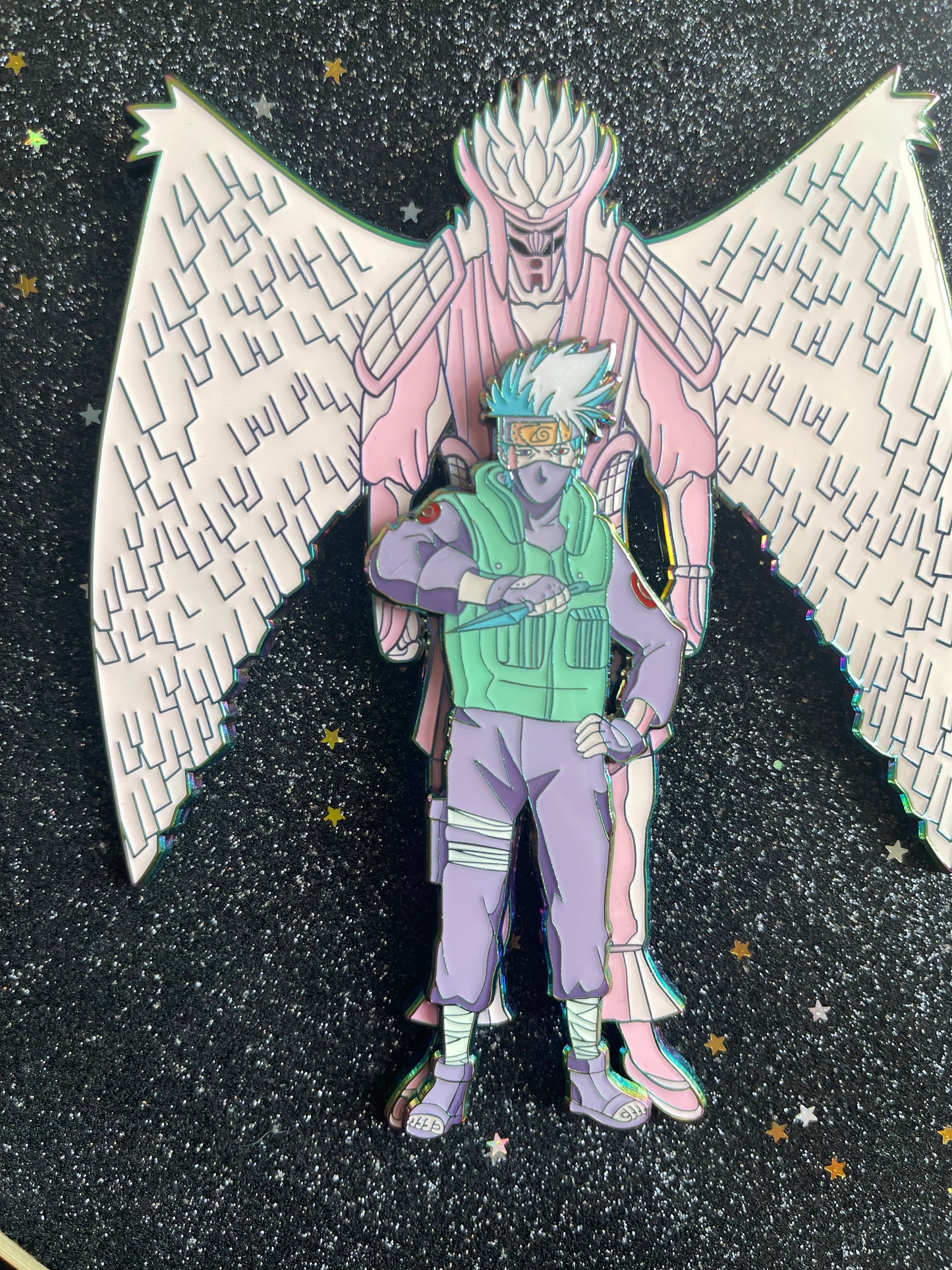 Naruto stickers and pins