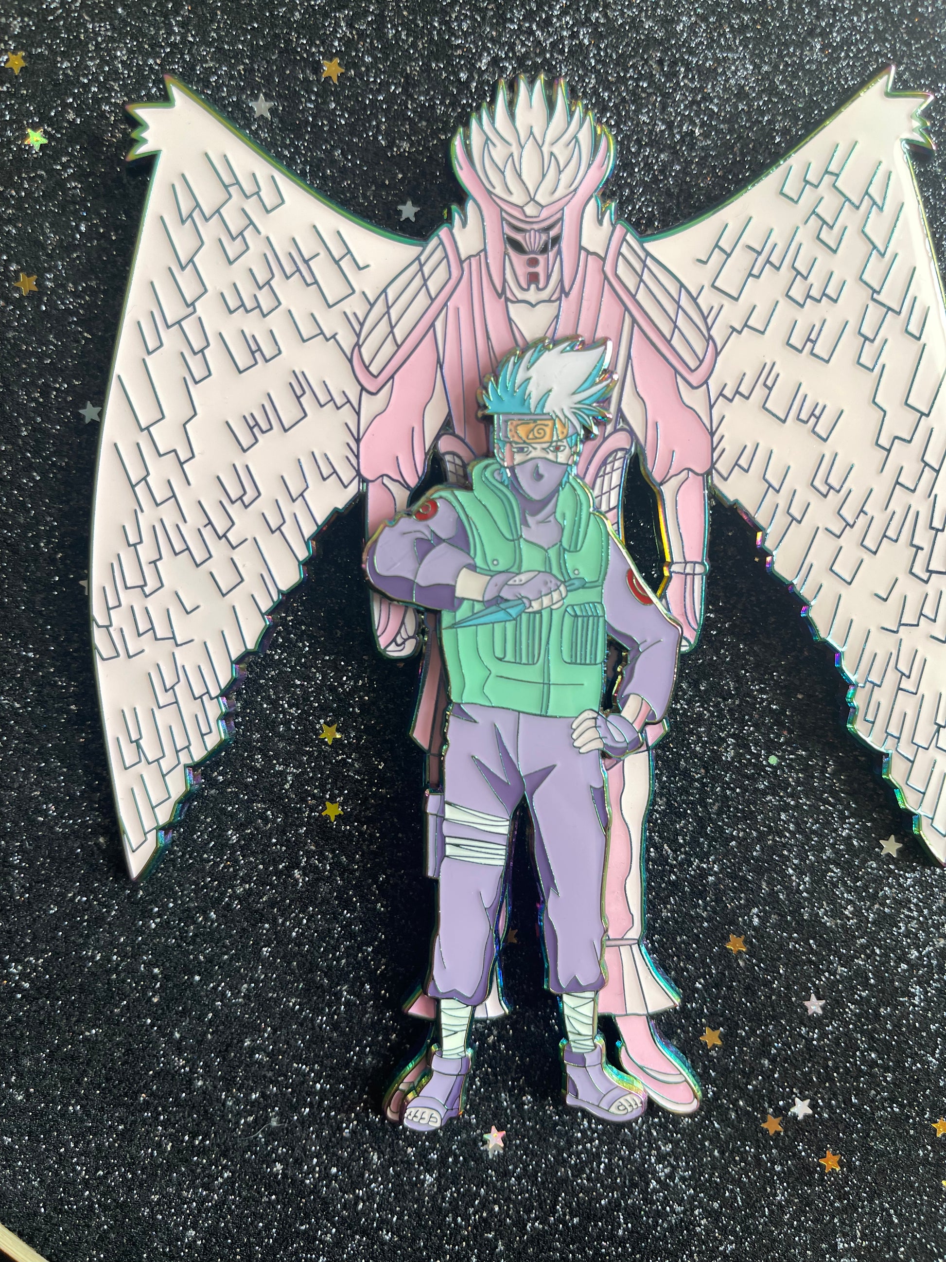 Naruto stickers and pins